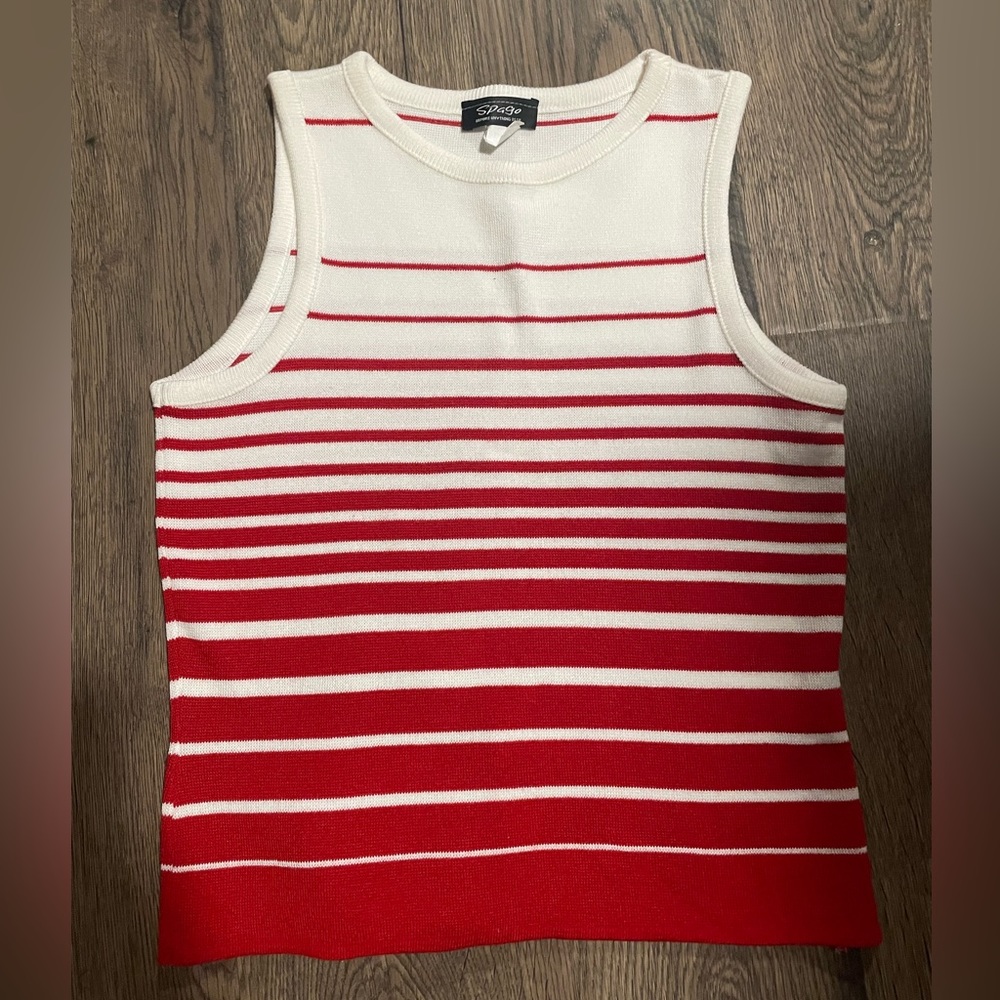 Vintage Sleeveless Striped Sweater, Women’s Medium 10/12